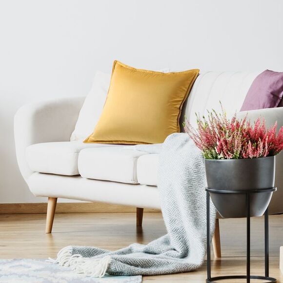 Velvet Throw Pillow Cover Cushion Cases for Sofa Bed 16"x16" Gold - Picture 5 of 6